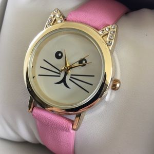 Kitty rhinestone watch